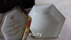 Royal Crown Derby Old Imari Hexagonal Box Queen Elizabeth Ii, Diamond Jubilee
