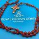 Royal Crown Derby Old Imari Rosary Beads & Cross Amber Beads 1st Quality #1