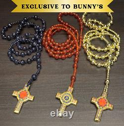 Royal Crown Derby Old Imari Rosary Cross & Gold Beads 1st Quality RRP £295 #1