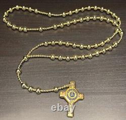 Royal Crown Derby Old Imari Rosary Cross & Gold Beads 1st Quality RRP £295 #1