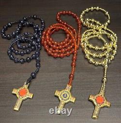 Royal Crown Derby Old Imari Rosary Cross & Gold Beads 1st Quality RRP £295 #1