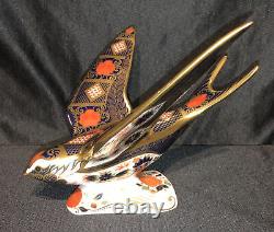 Royal Crown Derby Old Imari SGB Swallow Paperweight Boxed and 1st Quality