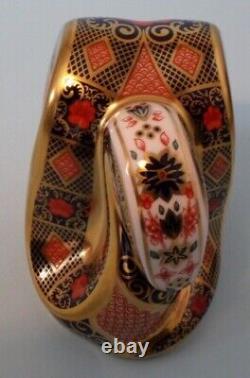 Royal Crown Derby Old Imari Snake, Gold Stopper, Boxed, Excellent Condition