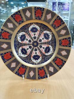 Royal Crown Derby Old Imari Solid Gold Band 10/ 27cm Dinner Plate 1st Quality