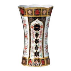 Royal Crown Derby Old Imari Solid Gold Band 1st Quality COLUMN VASE
