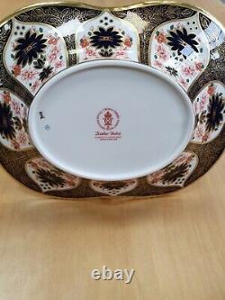 Royal Crown Derby Old Imari Solid Gold Band 1st Quality HEATHER BASKET