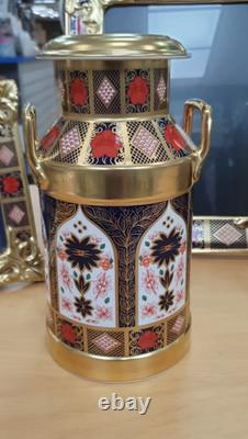 Royal Crown Derby Old Imari Solid Gold Band 2nd Quality MILK CHURN Seconds