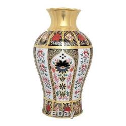 Royal Crown Derby Old Imari Solid Gold Band Arum lily Vase 30cm high 1st Quality