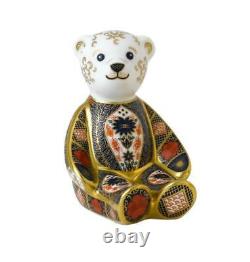 Royal Crown Derby Old Imari Solid Gold Band Bear Paperweight 1st Quality