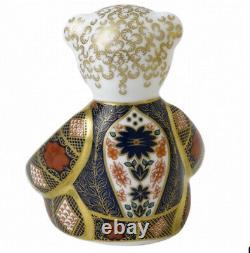 Royal Crown Derby Old Imari Solid Gold Band Bear Paperweight New 1st Quality