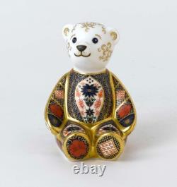 Royal Crown Derby Old Imari Solid Gold Band Bear paperweight 1st Quality