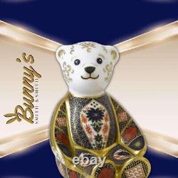 Royal Crown Derby Old Imari Solid Gold Band Bear paperweight 1st Quality #2