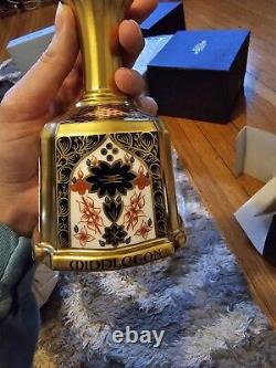 Royal Crown Derby Old Imari Solid Gold Band Bell