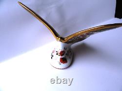Royal Crown Derby Old Imari Solid Gold Band Butterfly Paperweight Boxed 1st