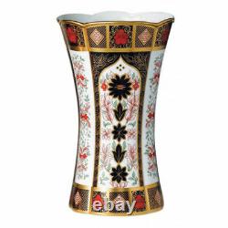Royal Crown Derby Old Imari Solid Gold Band Column Vase COLLECTION ONLY