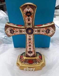 Royal Crown Derby Old Imari Solid Gold Band Cross 1st Quality
