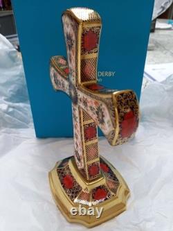 Royal Crown Derby Old Imari Solid Gold Band Cross 1st Quality