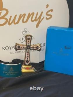 Royal Crown Derby Old Imari Solid Gold Band Cross 1st Quality