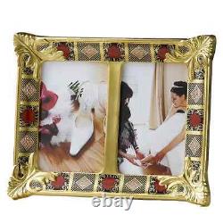Royal Crown Derby Old Imari Solid Gold Band Double Photo Frame 1st Quality