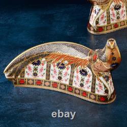Royal Crown Derby Old Imari Solid Gold Band Golden Pheasant Paperweight Limite