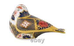 Royal Crown Derby Old Imari Solid Gold Band Goldfinch paperweight 1st Quality #1
