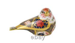 Royal Crown Derby Old Imari Solid Gold Band Goldfinch paperweight 1st Quality #1