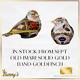 Royal Crown Derby Old Imari Solid Gold Band Goldfinch Paperweight 1st Quality #4