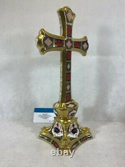 Royal Crown Derby Old Imari Solid Gold Band Large Cross