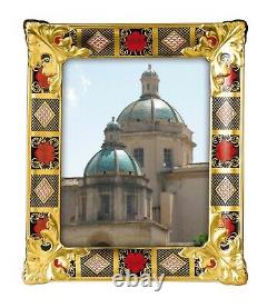 Royal Crown Derby Old Imari Solid Gold Band Large Photo Frame 10 x 14 1st Qual