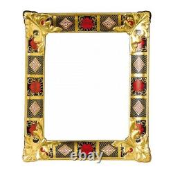 Royal Crown Derby Old Imari Solid Gold Band Large Photo Frame 10 x 14 1st Qual