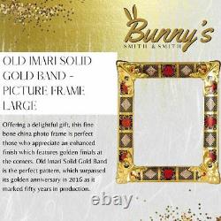 Royal Crown Derby Old Imari Solid Gold Band Large Photo Frame 10 x 14 1st Qual