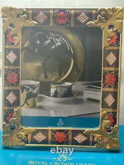 Royal Crown Derby Old Imari Solid Gold Band Large Photo Frame 10 x 14 1st Qual