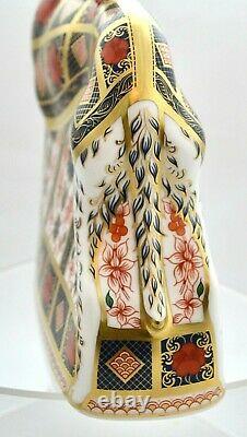 Royal Crown Derby Old Imari Solid Gold Band Lurcher Dog Paperweight New'1st