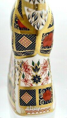 Royal Crown Derby Old Imari Solid Gold Band Lurcher Dog Paperweight New'1st