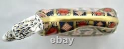 Royal Crown Derby Old Imari Solid Gold Band Lurcher New Paperweight'1st