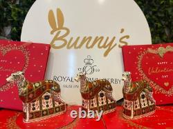 Royal Crown Derby Old Imari Solid Gold Band Lurcher paperweight 1st Quality