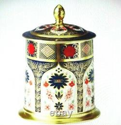 Royal Crown Derby Old Imari Solid Gold Band Medium Storage Jar