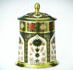 Royal Crown Derby Old Imari Solid Gold Band Medium Storage Jar