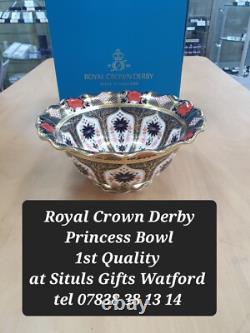 Royal Crown Derby Old Imari Solid Gold Band PRINCESS BOWL 1st Quality