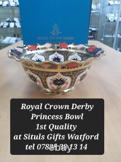 Royal Crown Derby Old Imari Solid Gold Band PRINCESS BOWL 1st Quality