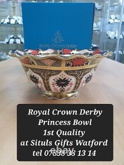 Royal Crown Derby Old Imari Solid Gold Band PRINCESS BOWL 1st Quality