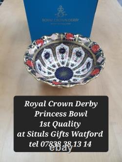 Royal Crown Derby Old Imari Solid Gold Band PRINCESS BOWL 1st Quality