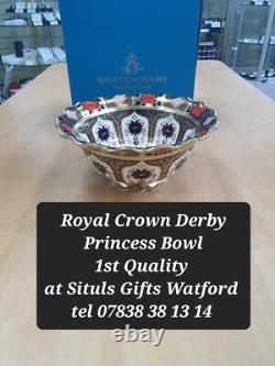 Royal Crown Derby Old Imari Solid Gold Band PRINCESS BOWL 1st Quality
