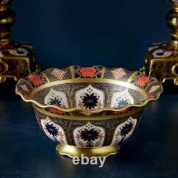 Royal Crown Derby Old Imari Solid Gold Band Princess Bowl 1st Quality