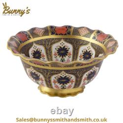 Royal Crown Derby Old Imari Solid Gold Band Princess Bowl 1st Quality