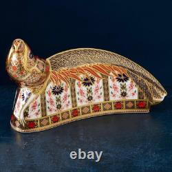 Royal Crown Derby Old Imari Solid Gold Band Royal Pheasant Paperweight Limited