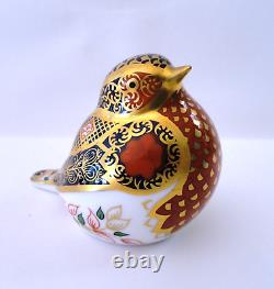 Royal Crown Derby Old Imari Solid Gold Band SGB Robin Paperweight 1st Quality