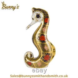 Royal Crown Derby Old Imari Solid Gold Band Seahorse 1st quality
