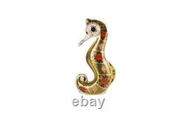 Royal Crown Derby Old Imari Solid Gold Band Seahorse 1st quality