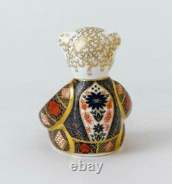 Royal Crown Derby Old Imari Solid Gold Band Teddy Bear Paperweight 10.6cm high